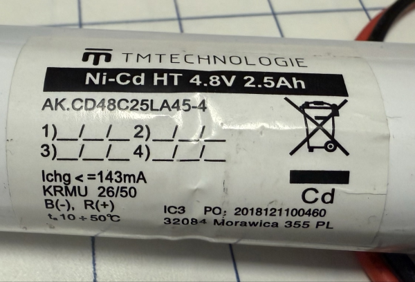 Pakiet NiCd 23430 2500mAh 4.8V