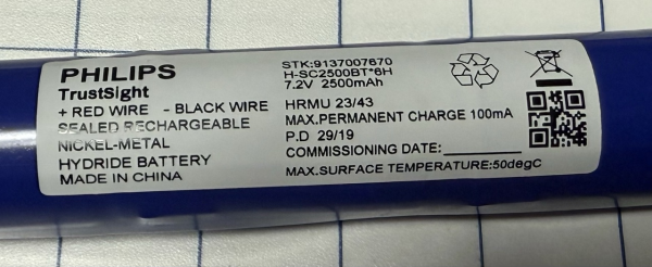 Pakiet NiMH 23430 2500mAh 7.2V Philips